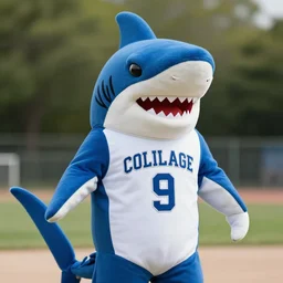 shark in the style of a College Mascot Costume, highly detailed, photorealistic, —height 1024 —width 1024