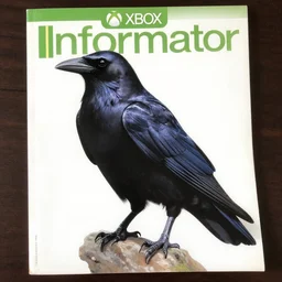 raven. xbox photo in game informer magazine ( 1 9 8 9 ). original design by marcus lehto