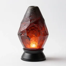 obsidian lava lamp, professional product shot, isolated on a pure white background, centered, entire object in frame, sharp focus, soft studio lighting