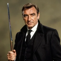 sean connery portrait as a dnd character fantasy art.