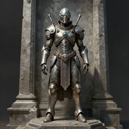 brutal solarpunk rome cyber warrior portrait standing altar of sacrifice by giger vasnetsov rutkowski mucha hyperrealism very detailed masterpiece shadows symmetrical eyes well proportioned balanced high resolution artgerm plastic