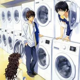 thousand washing machines, tankoban, 4 k, tone mapping, akihiko yoshida, james jean andrei riabovitchev marc simonetti, yoshitaka amano, long hair, curly, h. hydrochaeri