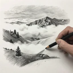 selling soul as a pencil drawing