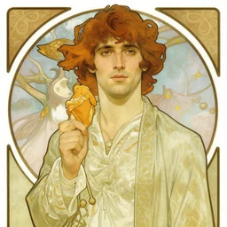 aaron taylor jonhson by alphonse mucha