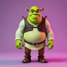 cronenberg flesh monster shrek, action figure, sofubi, studio lighting, colored gels, colored background, xf iq 4, 1 5 0 mp, 5 0 mm, f 1. 4, iso 2 0 0, 1 / 1 6