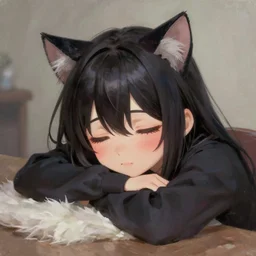 cute concept art fantasy painting of a emo boy with cat ears resting, blush, long bangs, by artgerm, sylvain sarrailh, rossdraws, wlop, fursona, furaffinity, furry, deviant art, e 6 2 1, global illumination, tankoban, oil on canvas, smooth details, pixar animation style!