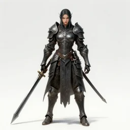 Detailed concept art of female warrior as a dark souls boss; fantasy
