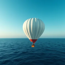 balloon in the ocean