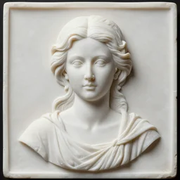 a portrait of an elegant lady, sunk relief