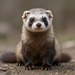 ferret furry man, digital art high quality
