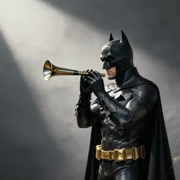 batman playing a kazoo