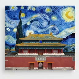 the Forbidden city in a starry night, by Vincent Willem Van Gog