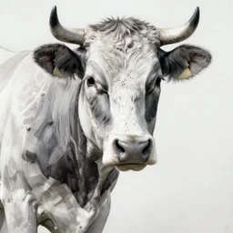 painting of a cow, anatomy visible, clear - lines, grim - lighting, high - contrast, intricate, elegant, highly detailed, centered, digital painting, artstation, concept art, smooth, sharp focus, illustration, artgerm, tomasz alen kopera, peter mohrbacher, donato giancola, joseph christian leyendecker, wlop, boris vallejo