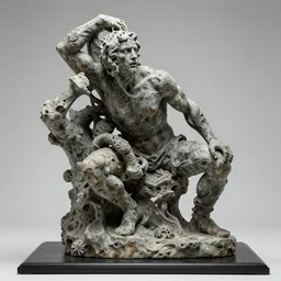 all of evolution as a striking detailed sculpture