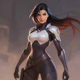 sombra from overwatch, cinematic, stunning, highly detailed, digital painting, artstation, smooth, hard focus, illustration, art by artgerm and greg rutkowski and alphonse mucha