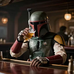 boba fett drinking at a bar in the movie swingers