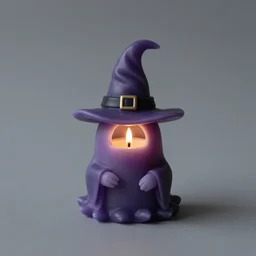 candle in the shape of a witch