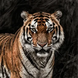 a drawing of a tiger by junji ito, horror,