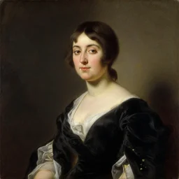 Romanticism painting of a woman with short hair painted in 1825 by Sir Thomas Lawrence