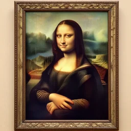failed restoration of mona lisa, modernized features, partly ruined painting