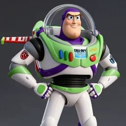 Buzz Lightyear in Call of Duty Black ops, highly detailed, high quality, HD, 4k, 8k, Canon 300mm, professional photographer, 40mp, lifelike, top-rated, award winning, realistic, sharp, no blur, edited, corrected, trending