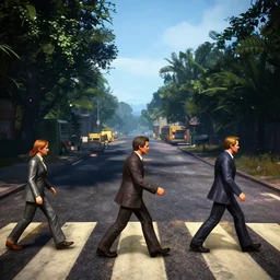 Abbey Road post-nuclear war in Fallout 4, in game screenshot