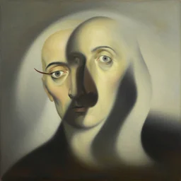 Warped Perspectives, a surrealism painting by Salvador Dali, minimalist, stunning, light and shadows, horror
