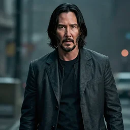 Keanu reeves as the punisher 4K quality Photorealism