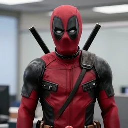 Deadpool in The office 4K quality super realistic
