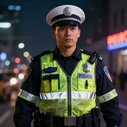 glowing police officer, highly detailed, digital art, sharp focus, trending on art station