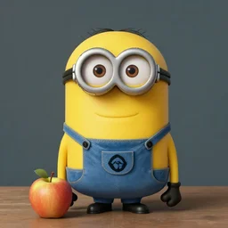 Minion with apple by René Magritte