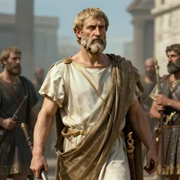 a photograph of the last moments of julius caesar's life, realism, realengine