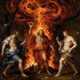 the apocalypse, fire and brimstone, end of times by hieronimous bosch, john martin and michael bay