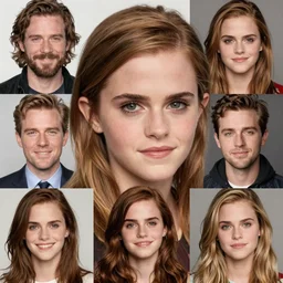 emma watson, by atey ghailan, by greg rutkowski, by greg tocchini, by james gilleard, by joe fenton, by kaethe butcher, by ive freya, by ashley wood, dynamic lighting, gradient red, black, blonde cream and white color scheme, 5 0 s aesthetic