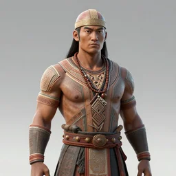 a warrior shaman with geometric patterns by android jones