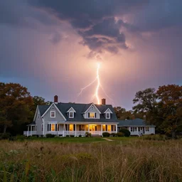 landscape photography cape cod mansion, warm lightning, beautiful, clouds, kodachrome, 4 k, hd