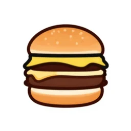 abstract logo of macburger and ducks fries restaurant