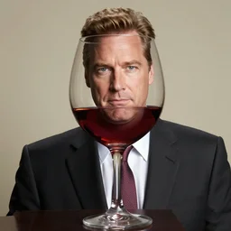 will ferrel as ron burgundy stuck in a wine glass