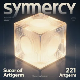 symmetry!! solid cube of light, hard edges, product render retro - futuristic poster scifi, intricate, elegant, highly detailed, digital painting, artstation, concept art, smooth, sharp focus, illustration, dreamlike, art by artgerm