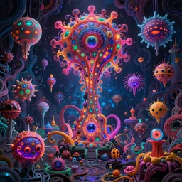 psychedelic Austria, 8k colorful, dmt entities