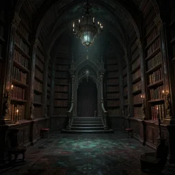 dark sinister vampire lair interior by Zdzisław Beksiński, library, adventure game, inspired by Diablo concept art