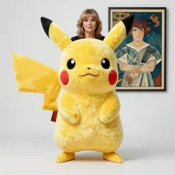 elegant woman dressed up as pikachu, art photo by Annie Liebovitz and Alphonse Mucha, clean, sharp, smooth, glossy photo