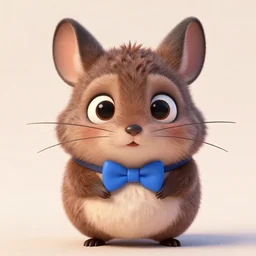 very cute disney pixar chinchilla wearing a bow tie, detailed fur, concept artwork, 3 d render official art, zootopia, cartoony, adorable design, disney disney, large eyes, whiskers hq, artstationhd, pixar, coco