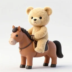 teddy bear on horseback