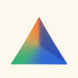 minimalist triangle art, trianglular, colorful