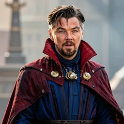 leonardo dicaprio as doctor strange, cinestill colour, anamorphic