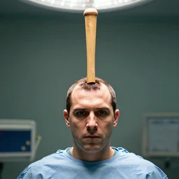surgery unintentionally leaves man's head exactly like a baseball bat