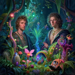 still life by evaristo baschenis, jacopo de barberi, jan davidsz de hem | solarpunk, vibrantly lush neon lighting, beautiful volumetric - lighting - style atmosphere, a mystical atmosphere, beautiful detailed, insanely intricate details