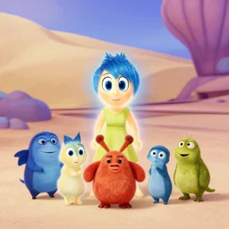 inside out animals in a desert