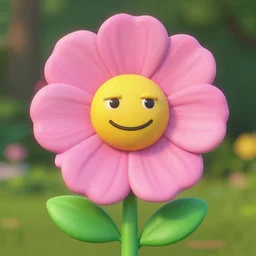 mean looking anthropomorphic flower